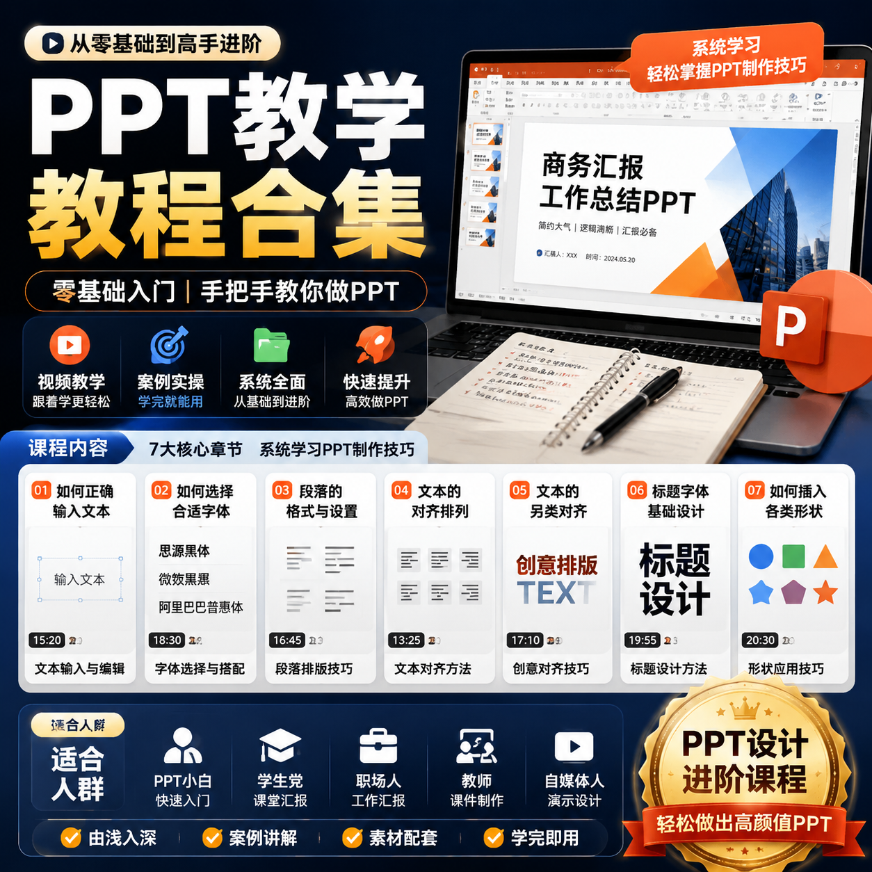 PPT教学教程合集｜零基础手把手学做PPT｜从入门到精通-创享库